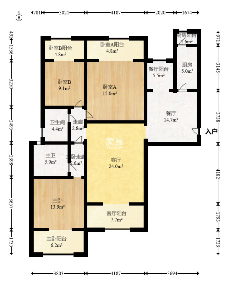 東能華府  4室2廳2衛(wèi)   120.00萬