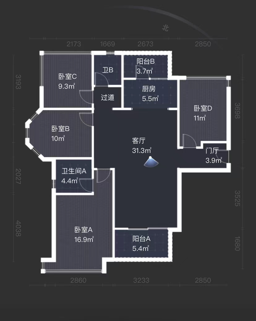翡翠公园(北大资源) 4室2厅2卫 60.0万 翡翠公园(北大资源) 4室2厅2卫 60.0万室内图