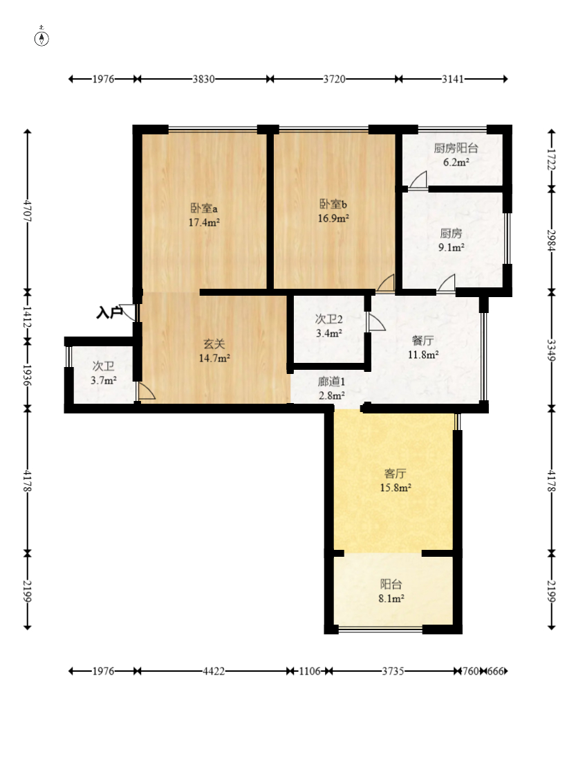 建发央著  5室2厅2卫   248.00万室内图1