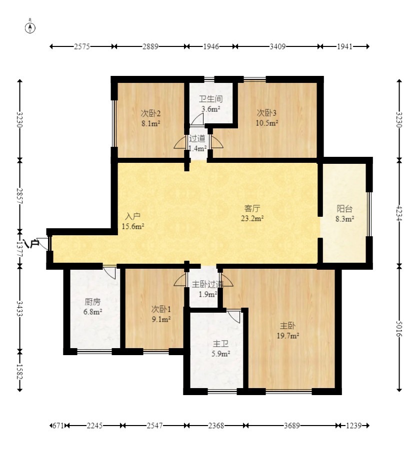 国泰九龙湾 4室2厅2卫 112.0万 国泰九龙湾 4室2厅2卫 112.0万户型图