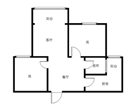 新华联紫荆苑  2室2厅1卫   58.80万室内图