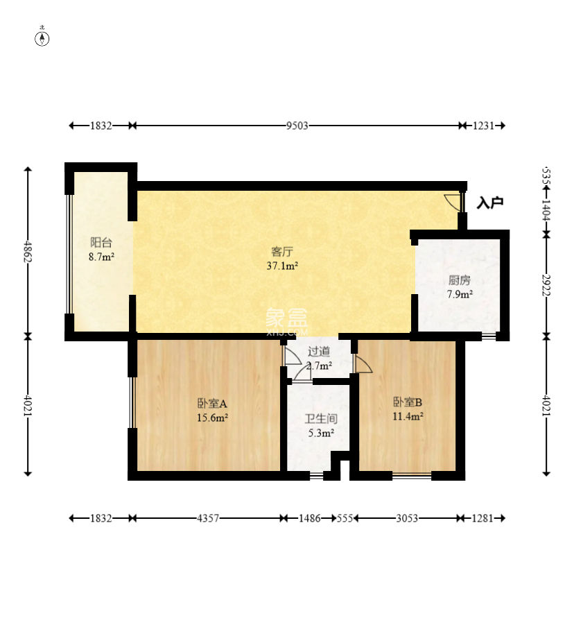 麓景裕園  2室2廳1衛(wèi)   83.00萬