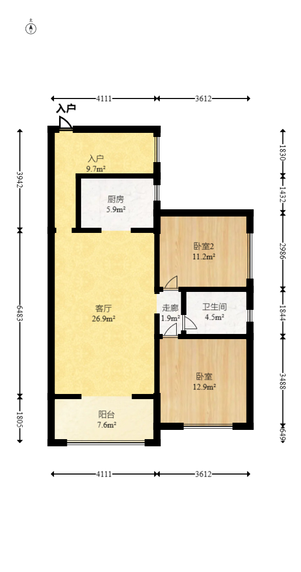 中国铁建国际城二期 3室2厅1卫 41.8万 中国铁建国际城二期 3室2厅1卫 41.8万户型图
