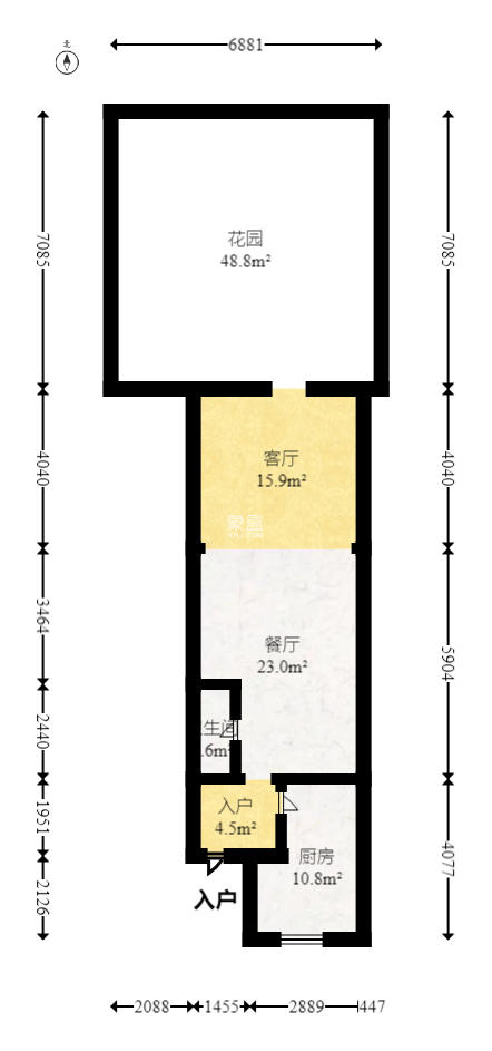 盈峰翠邸  4室2厅6卫    238.0万室内图1