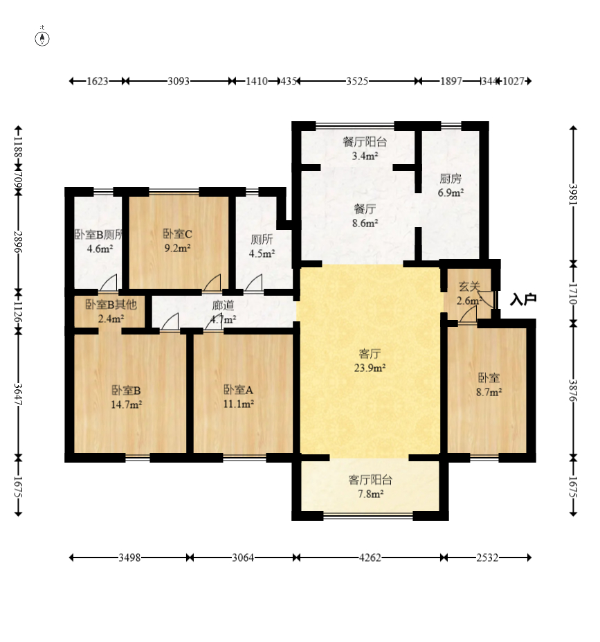 深业鹭栖府  4室2厅2卫    235.0万室内图1