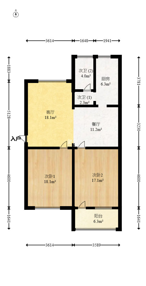 涂北社区-涂北新村  2室1厅1卫   49.90万