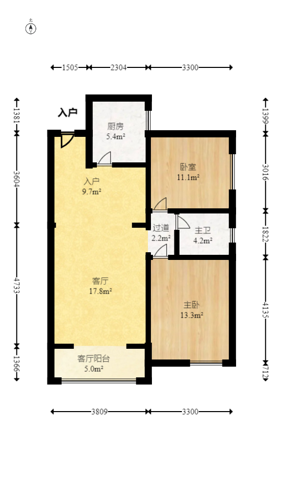 恒广国际景园一二区  2室2厅1卫    63.0万 恒广国际景园一二区  2室2厅1卫    63.0万户型图