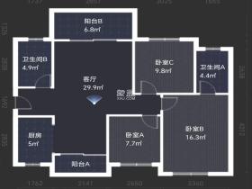 滨江花园  3室2厅2卫   59.80万