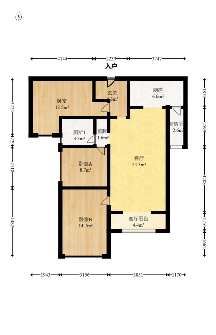 湘熙水郡(观澜海赋家园) 3室2厅1卫 118.0万 湘熙水郡(观澜海赋家园) 3室2厅1卫 118.0万户型图