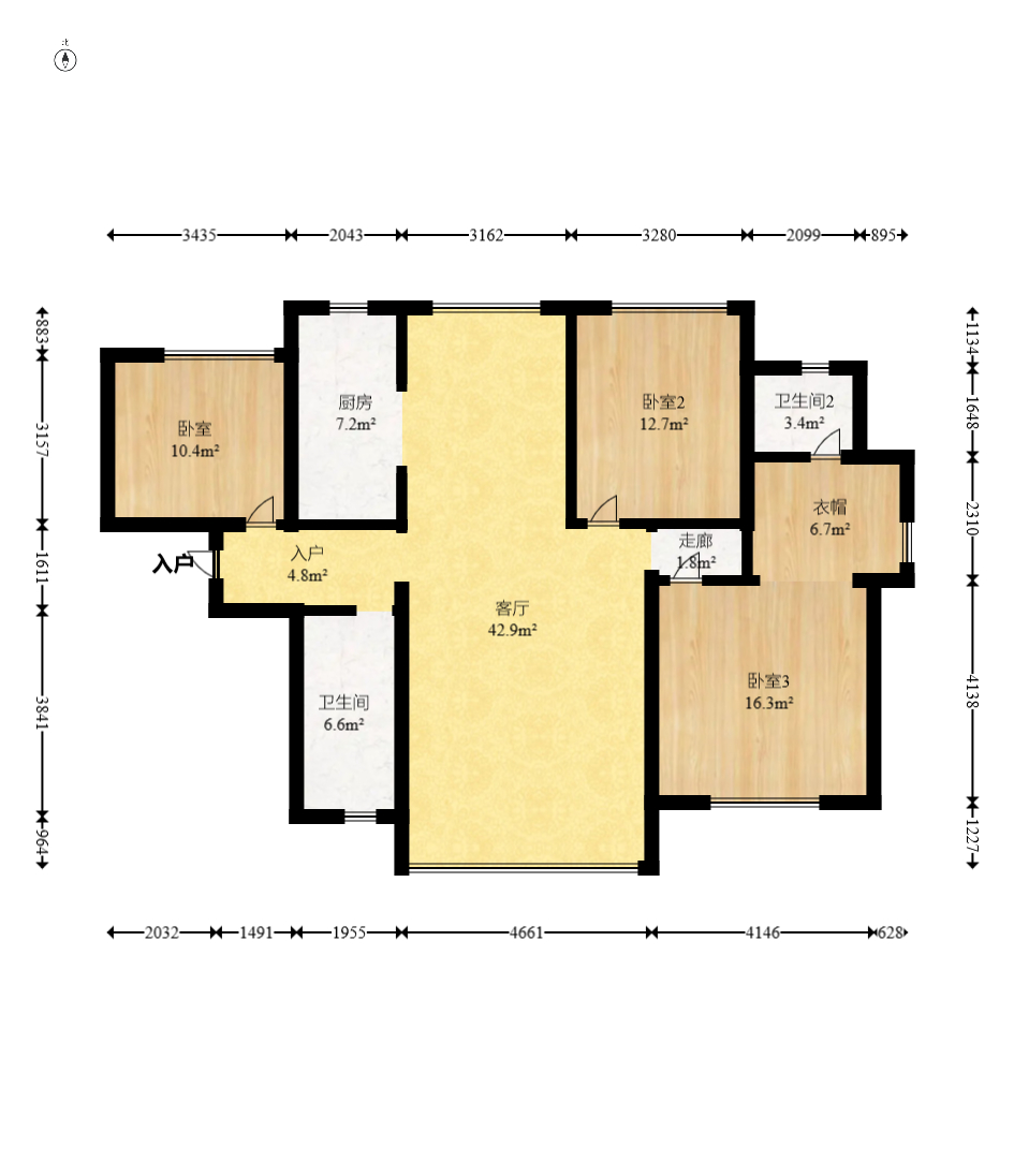 中交中央公园D2区  3室2厅1卫    139.2万 中交中央公园D2区  3室2厅1卫    139.2万户型图