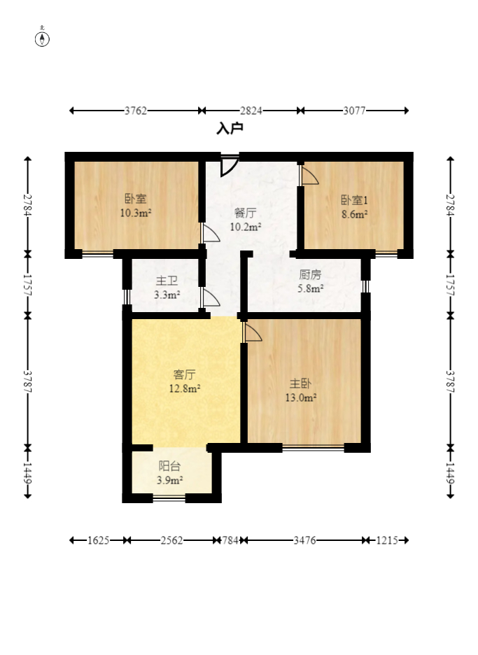 荣盛花语城  3室2厅1卫    65.0万 荣盛花语城  3室2厅1卫    65.0万户型图