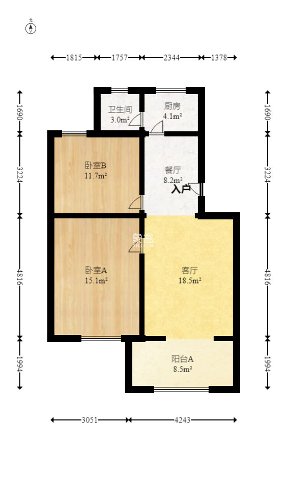 第五工程公司宿舍  2室1廳1衛(wèi)   42.70萬(wàn)