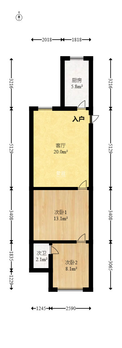 轻工小区（湖南轻工研究院宿舍）  1室1厅1卫   45.00万