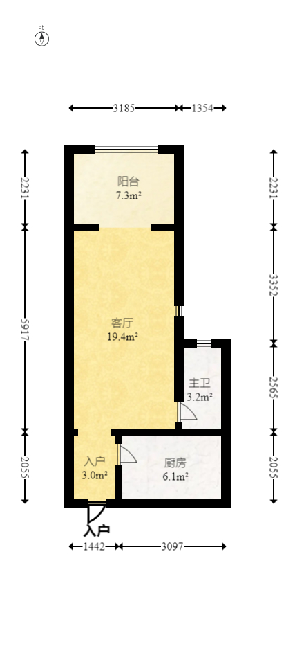 红树湾  1室1厅1卫   28.80万室内图1