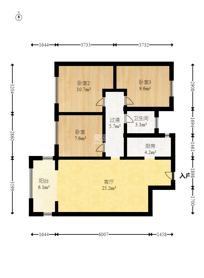 金鷹玖瓏山  3室2廳1衛(wèi)   72.00萬