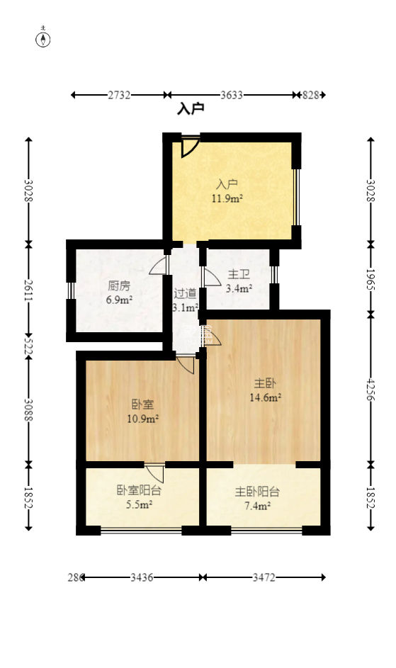 明城公寓  2室1厅1卫   40.70万