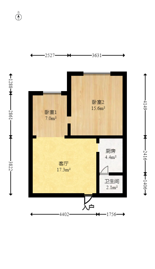 满庭芳小区  1室1厅1卫   52.80万室内图1
