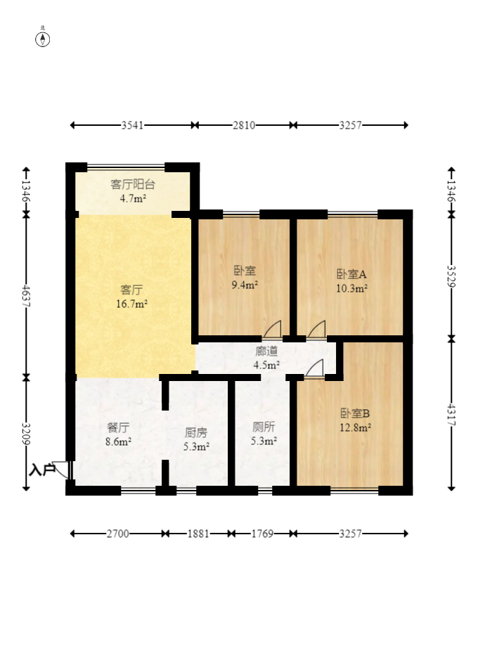兰亭湾畔  3室2厅1卫    109.0万 兰亭湾畔  3室2厅1卫    109.0万户型图