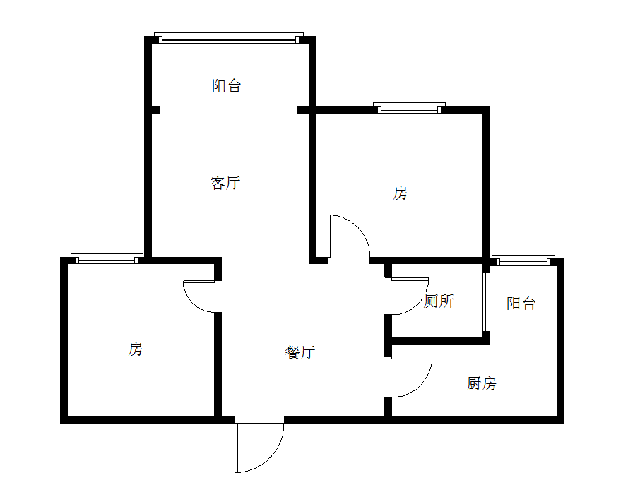 新华联紫荆苑  2室2厅1卫   68.80万室内图