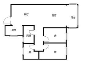 新华联晴岚苑  3室2厅1卫   69.80万室内图