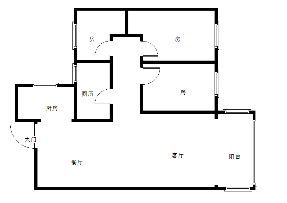 新华联晴岚苑  3室2厅1卫   70.00万室内图