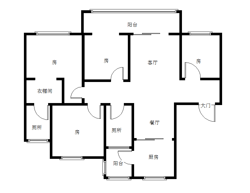 旗滨公园里三期  4室2厅2卫   102.80万室内图