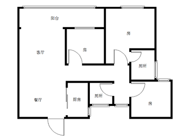 旗滨公园里  3室2厅2卫   67.80万室内图