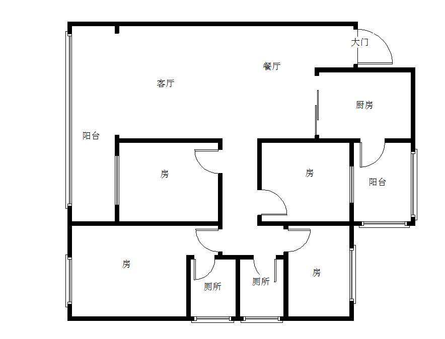 旗滨公园里三期  4室2厅2卫   75.80万室内图