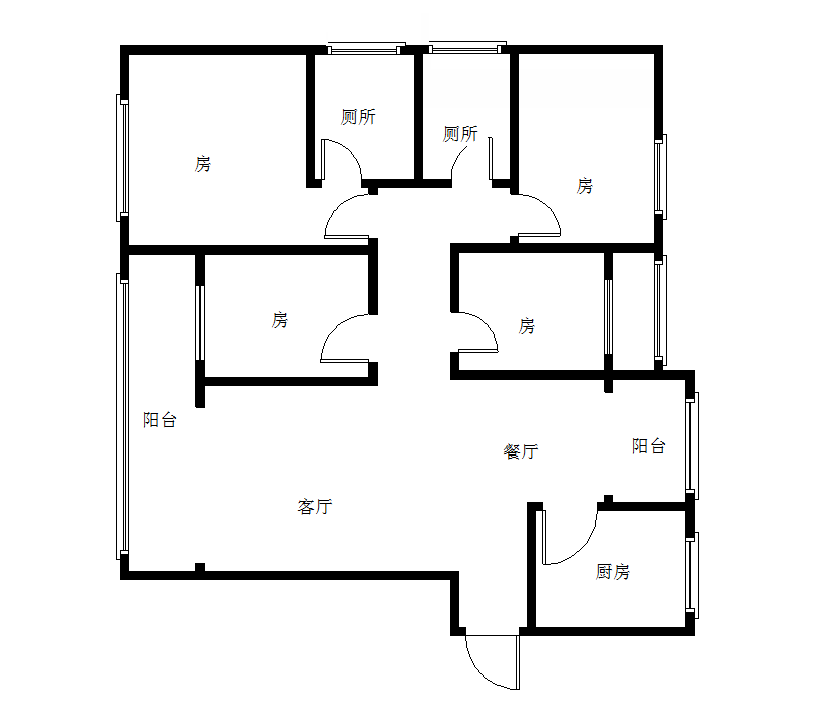 旗滨公园里  4室2厅2卫   98.00万室内图