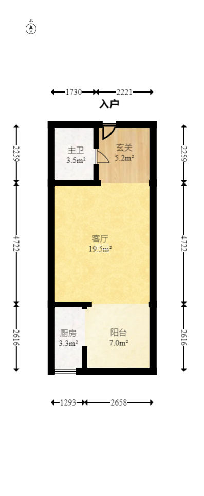 堤亚纳湾（深业沙河城）  1室1厅1卫   31.00万