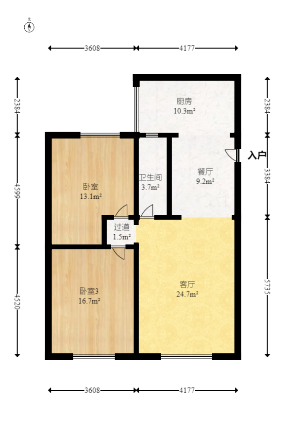 青青家园  2室2厅1卫   41.80万室内图1