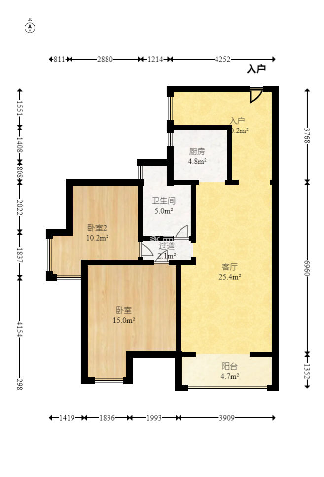 永祺西京  2室2厅1卫    86.0万