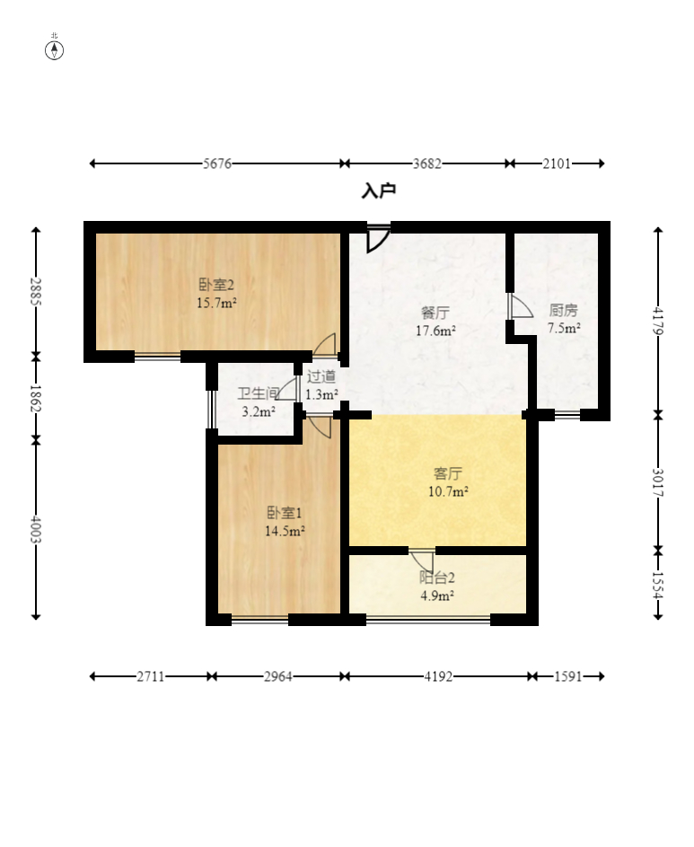 润和之悦(金泽园) 2室2厅1卫 71.8万 润和之悦(金泽园) 2室2厅1卫 71.8万户型图