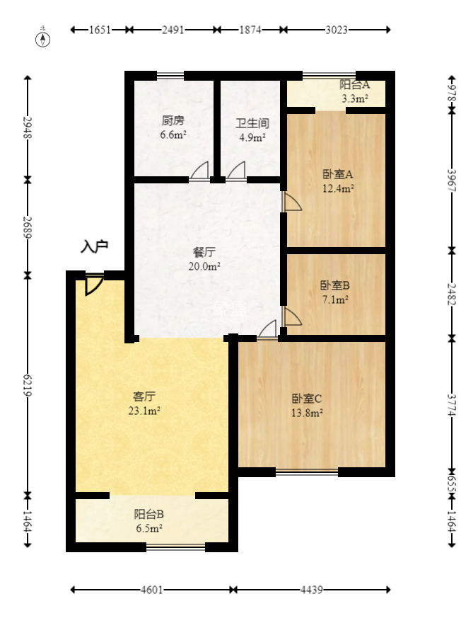 鄱阳小区  3室2厅1卫   65.00万