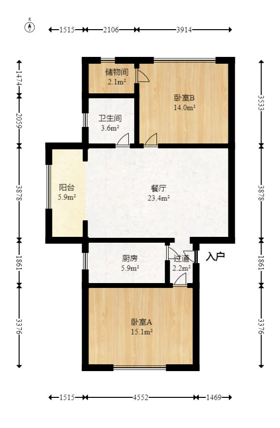 鄱阳小区  2室2厅1卫   35.00万