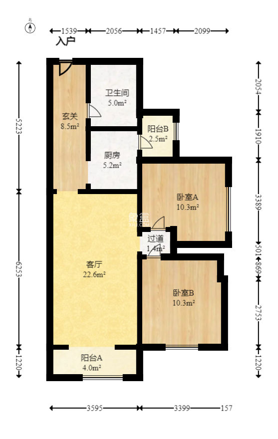 福泽园  2室1厅1卫   85.00万