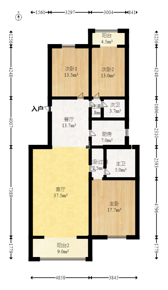 永宏佳園  3室2廳2衛(wèi)   112.80萬(wàn)