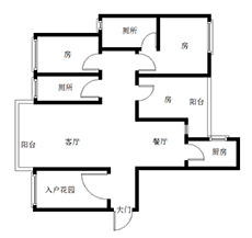 银山御园  3室2厅2卫   51.80万室内图1