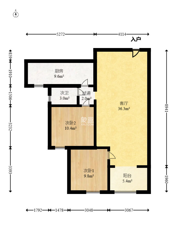 剑桥名门  2室2厅1卫   89.50万