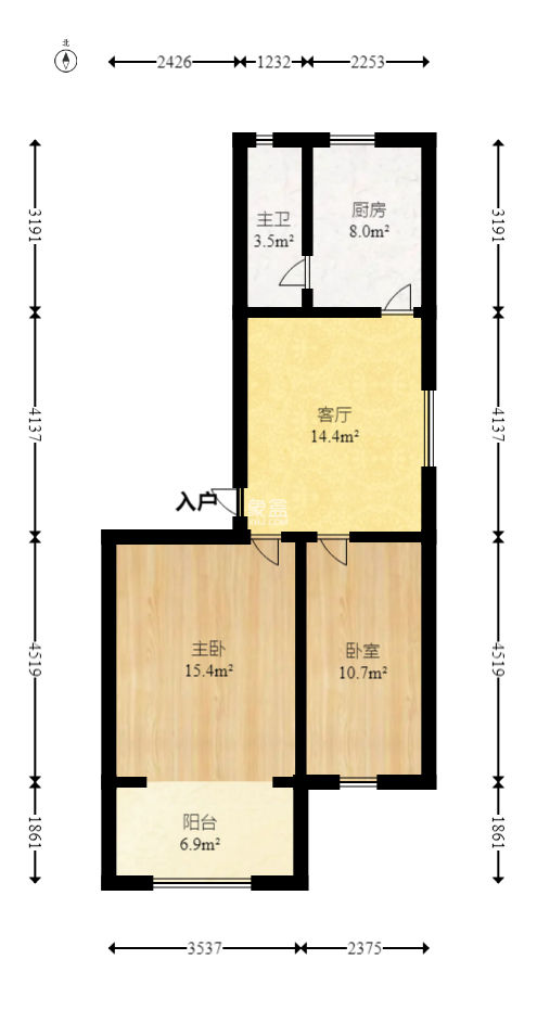 湖南省军供总站（民政厅单位宿舍）  2室1厅1卫   52.00万