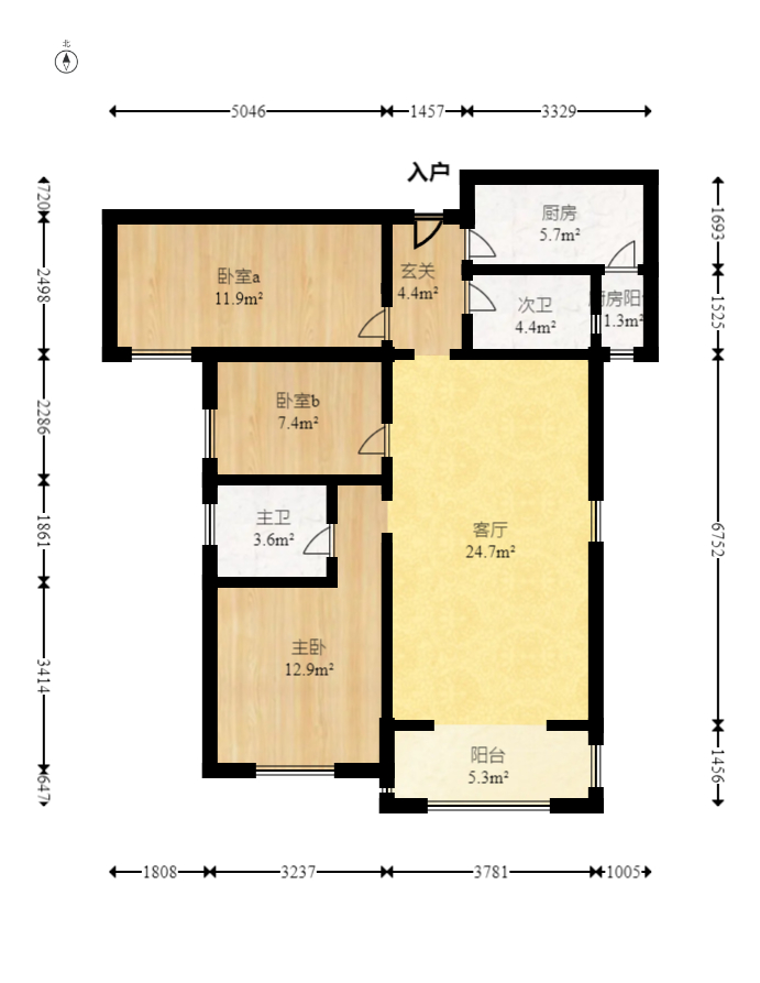 中国铁建梅溪青秀二期  3室2厅2卫   112.00万室内图1