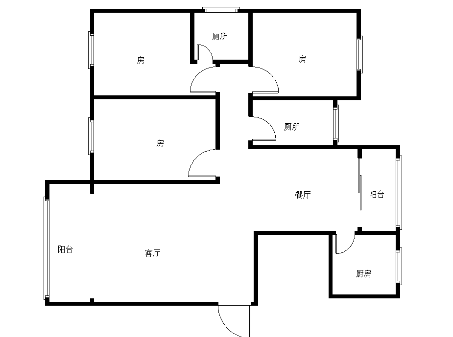 欧洲城  3室2厅2卫   73.00万室内图