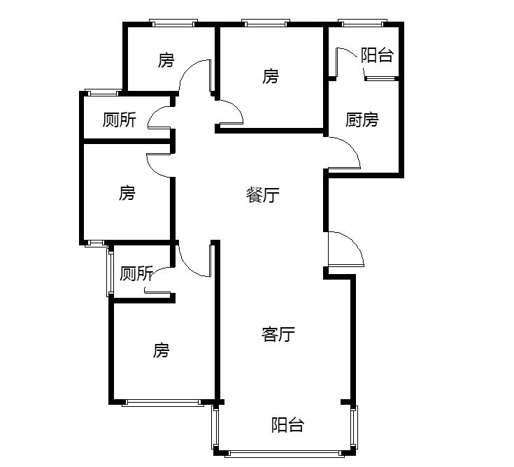 名都天下城  4室2厅2卫   62.80万室内图