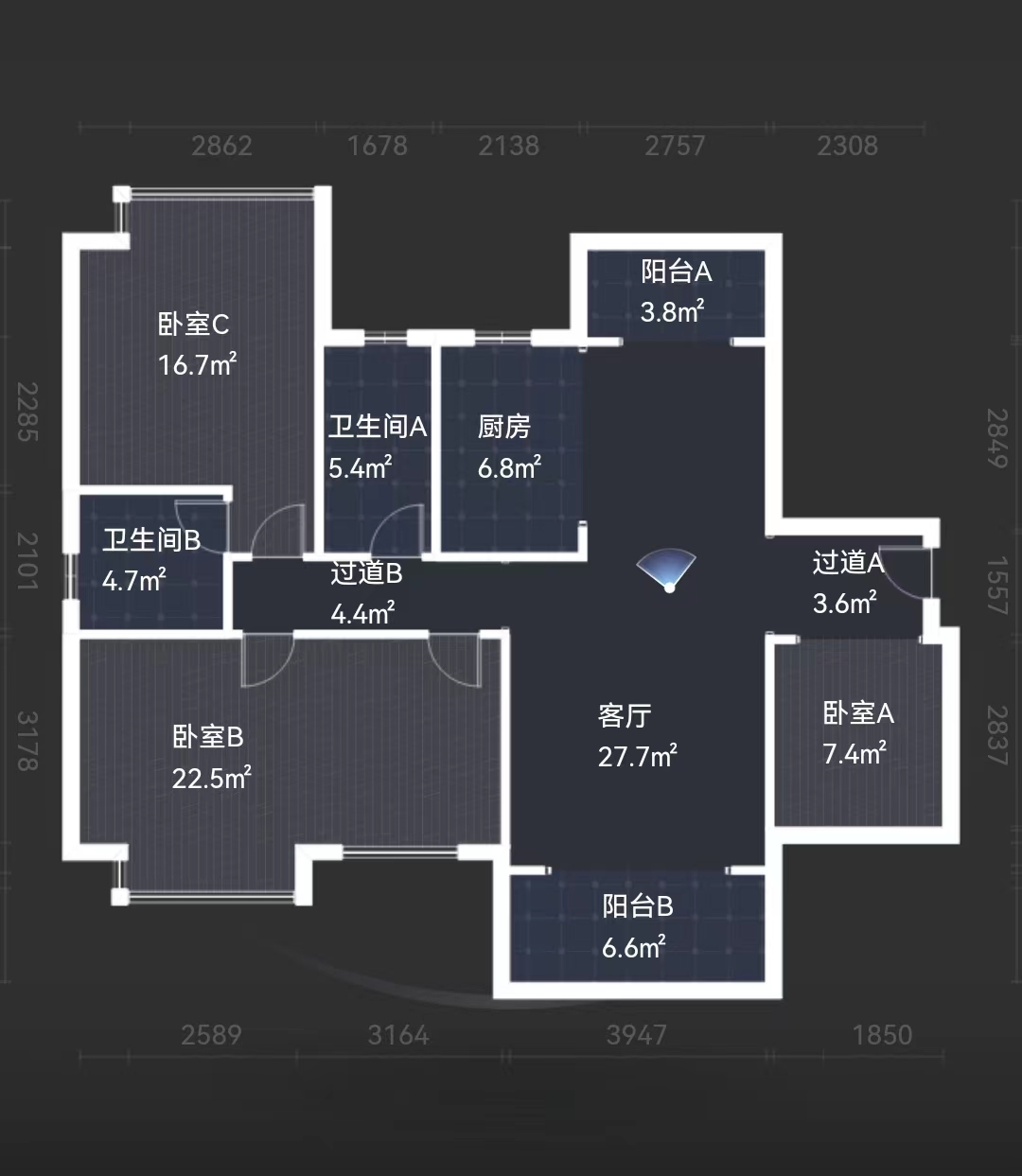 紫金华府  4室2厅2卫   56.80万