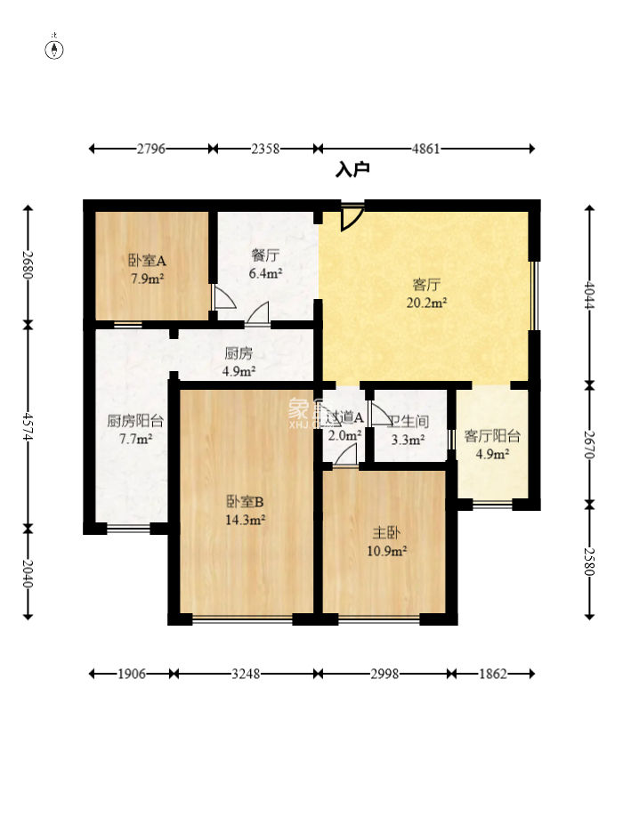 香麓丽舍  3室2厅1卫   100.00万