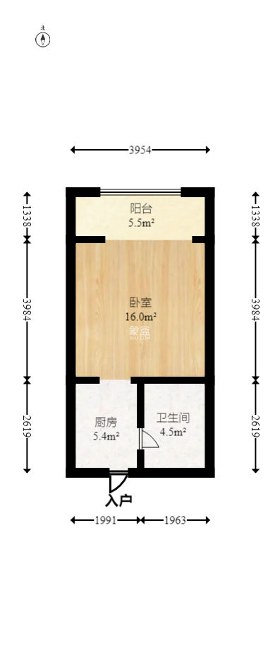 恒大华府  1室1厅1卫   36.00万