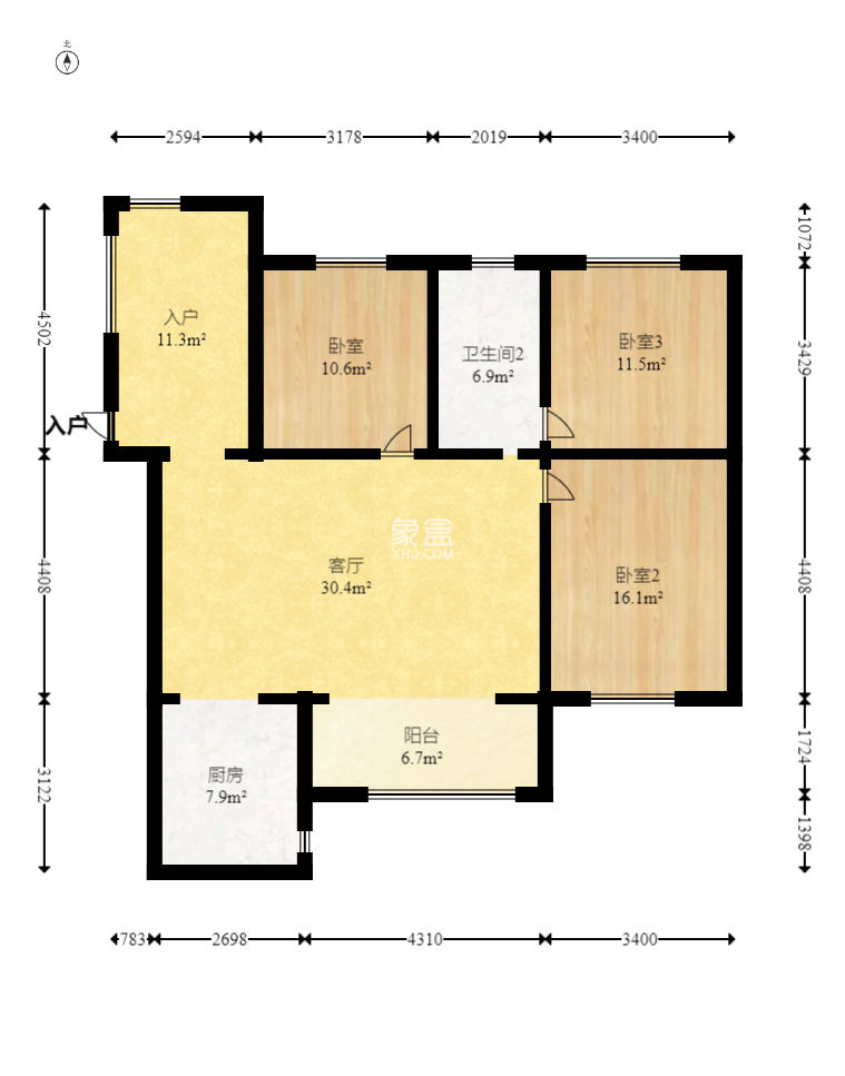 领东汇  3室2厅1卫    72.6万
