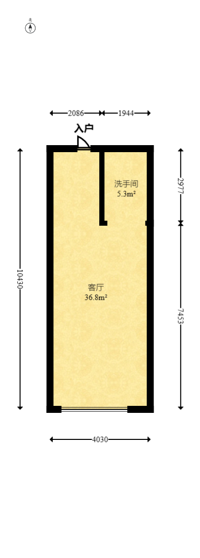明昇壹城（明昇时代广场）三期  2室1厅1卫   47.00万室内图1