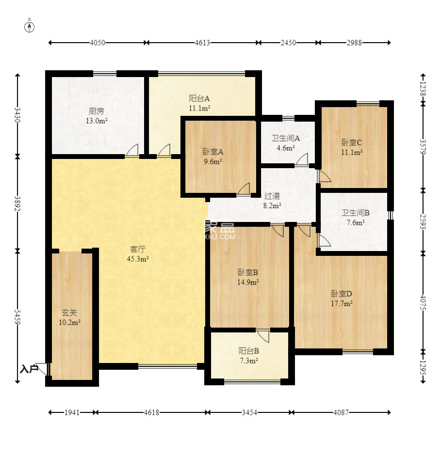 维一星城原山苑  3室2厅2卫    110.0万