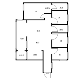 国瓷新城  4室2厅2卫   112.80万室内图